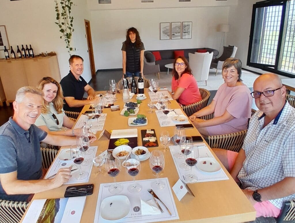 wine pairing in a Priorat winery