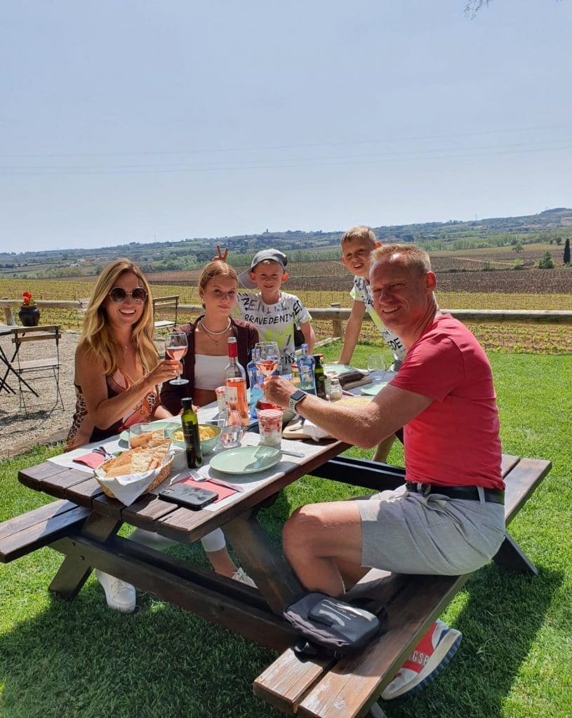 penedes lunch in winery